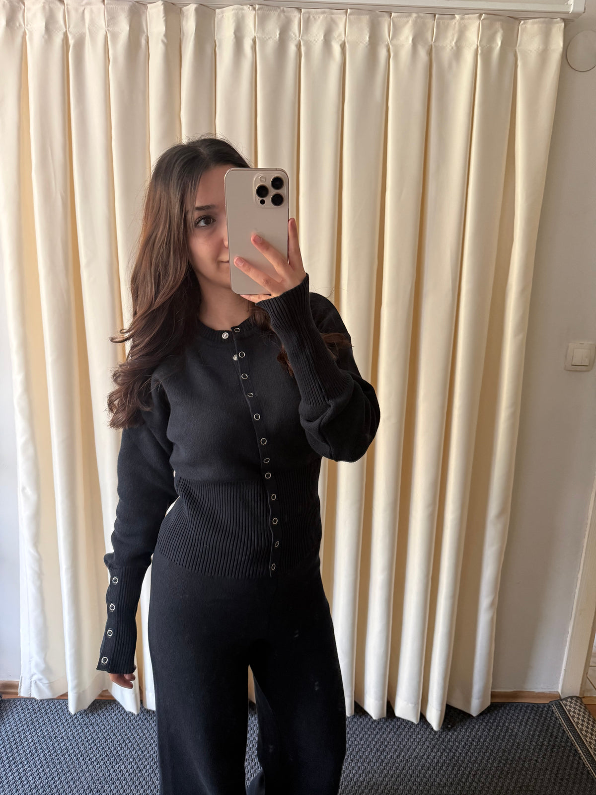 Pamuklu Çıtçıtlı Triko Takım Lacivert — ürün görseli 4